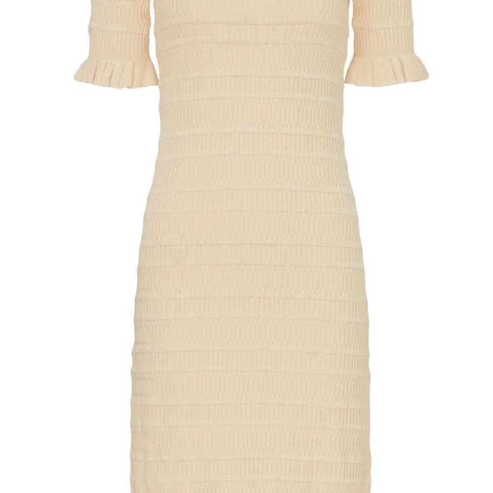 Adam Lippes Beige Ribbed Knit Top - Picture 2 of 4